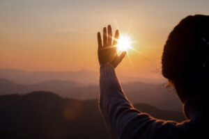 Woman worshiping